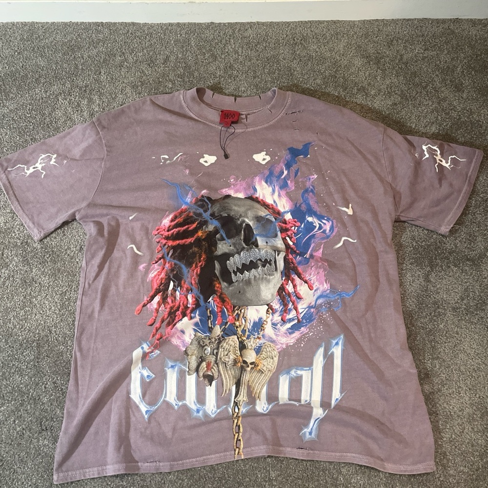 Purple Graphic tee 2022 tour purple Trippie Redd men’s size M oversized fit